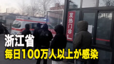 浙江省当局「毎日100万人以上が感染」